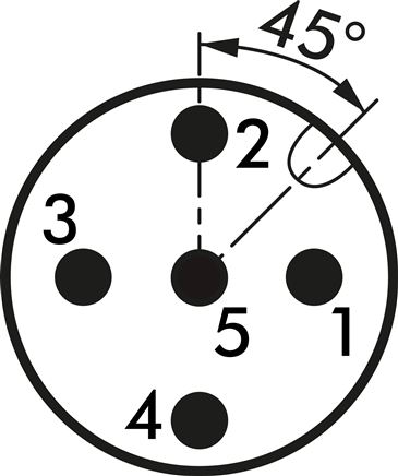 Schaltsymbol: M 12-Stecker (A-codiert, 5-polig)